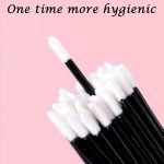 100Pcs Lipstick Brush, Makeup Brush Set, Includes 50 Hollow Black and 50 Hollow Pink Wands, Ideal for Lipstick, Lip Gloss, Eyeshadow, and Concealer Application, Travel-Friendly Makeup Applicator Kit - Image 6