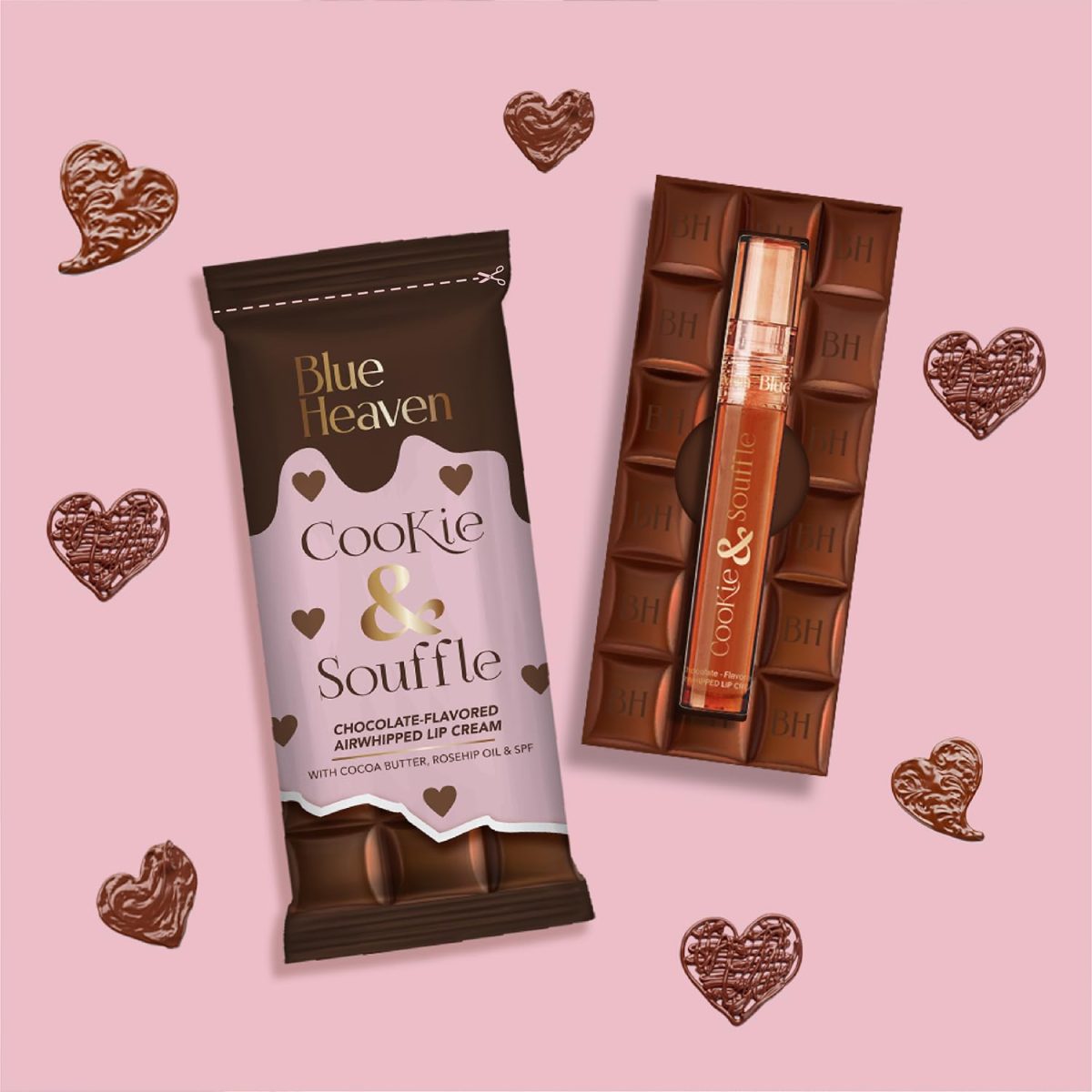 Blue Heaven Cookie & Souffle Matte Lipstick for Women, Long lasting Liquid lipstick, Enriched with Cocoa Butter & Rosehip Oil, Softening & Nourishing Lip color - Hazelnut Hottie, 3.2ml - Image 6