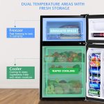 LEONARD USA 115 L Inverter Double Door Mini Fridge for Home Small Fridge with Separate Deep Freezer Compartment & Interior Light for Bar (Based on American Technology) (Black & Silver) - Image 7