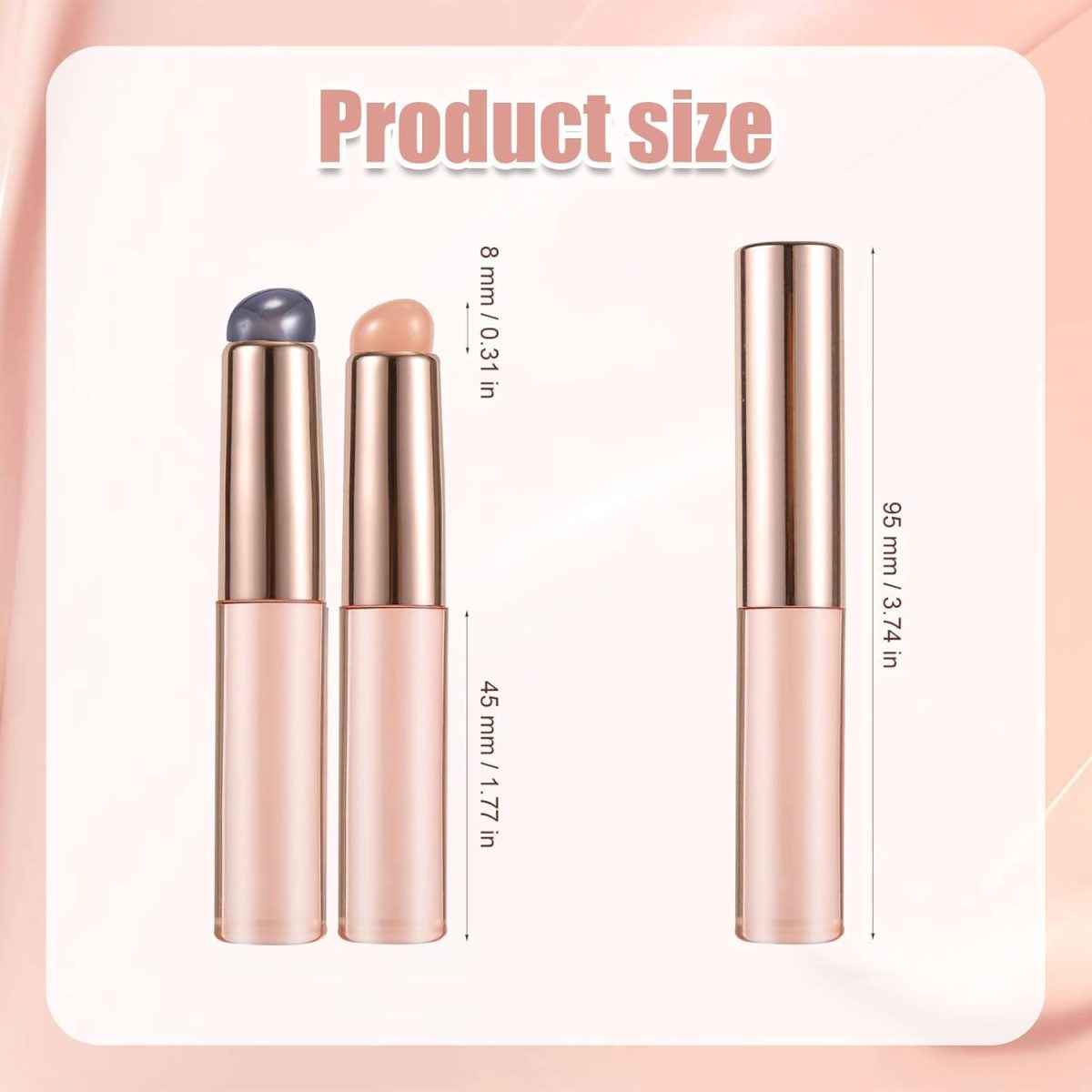 Hoyecl Silicone Lipstick Brush, 2 Pack Reusable Applicator With Cap, For Lip Balm, Gloss, Stick & Concealer - Image 2