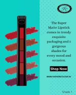 FASHION COLOUR 5-in-1 Lipstick | Long Lasting | Matte Finish | Compact & Easy to Use | Intense Color Payoff | Non-Sticky & Non-Drying | Infused with Shea butter and Jojoba oil to prevent dryness | Travel Friendly | 7.5gm | (Shade 1) - Image 3