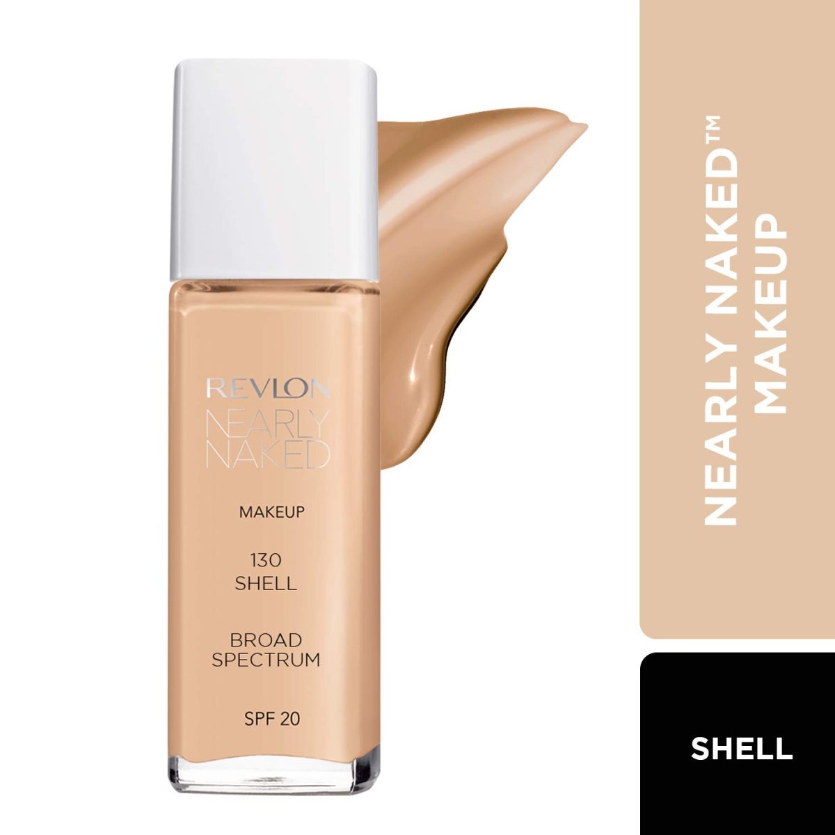 Revlon Nearly Naked Make Up Spf 20 Liquid Foundation, Shell Natural Finish - Image 2