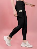 KASHIKAY CREATION Women’s Polyester Blend V Style Trackpants with Elastic High Waist Standard Length and Slim Fit | Bottom Wear for Gym Cycling | Trackpant for Daily Activities | Leggings for Women - Image 4
