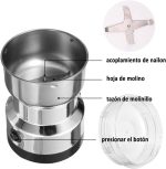 Hempi Homes Nima Stainless Steel Multifunctional Electric Grinder & Coffee Maker - Mini Spice, Coffee, and Masala Grinder for Beans, Nuts, and Grains - Household Mixer Grinder (Silver) - Image 8
