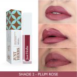 Just Herbs Ayurvedic Creamy Matte Long Lasting Liquid Lipstick, Lightweight & Hydrating Lip Colour with Liquorice & Sweet Almond Oil - Plum Rose - Image 3