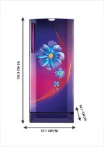 Godrej 210 L 4 Star Inverter Direct-Cool Single Door Refrigerator with Jumbo Vegetable Tray (RD EDGEPRO 225D 43 TDI RY PR, Ray Purple, Base stand with drawer) - Image 3