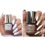 DeBelle Gel Nail Polish Combo of 2 | Long Lasting |Seaweed Enriched | Toxic & Cruelty Free| 16ml (Chrome Silver, Chrome Gold)