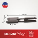 Tosaa - TSTDUET Duet 2-Cut Gas Sandwich Toaster Non-Stick Aluminium | Compatibility with Gas Stoves | Flame-Proof Design | Heat-Resistant Handle | Sandwich Maker | Black - Image 10