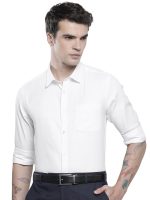 The Indian Garage Co Men's Cotton Slim Fit Solid Full Sleeves Cutaway Collar Formal Shirt