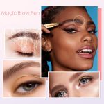 HOYECL Waterproof Eyebrow Pencil-Black,Long Lasting Brow Pencil Eyebrow Pen With 4 Tip, Hair-Like Effect Precise Brow Pen for Eyebrow Make Up,Easy to Use and Remove - Image 4