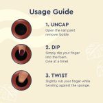 GUBB Nail Paint Remover Dip & Twist | Acetone Free | Removes nail-enamel instantly | contain vitamin E| Skin-friendly |Intensely moisturizes | Best For Natural Fingernail | Chocolate Aroma - 80ml - Image 4