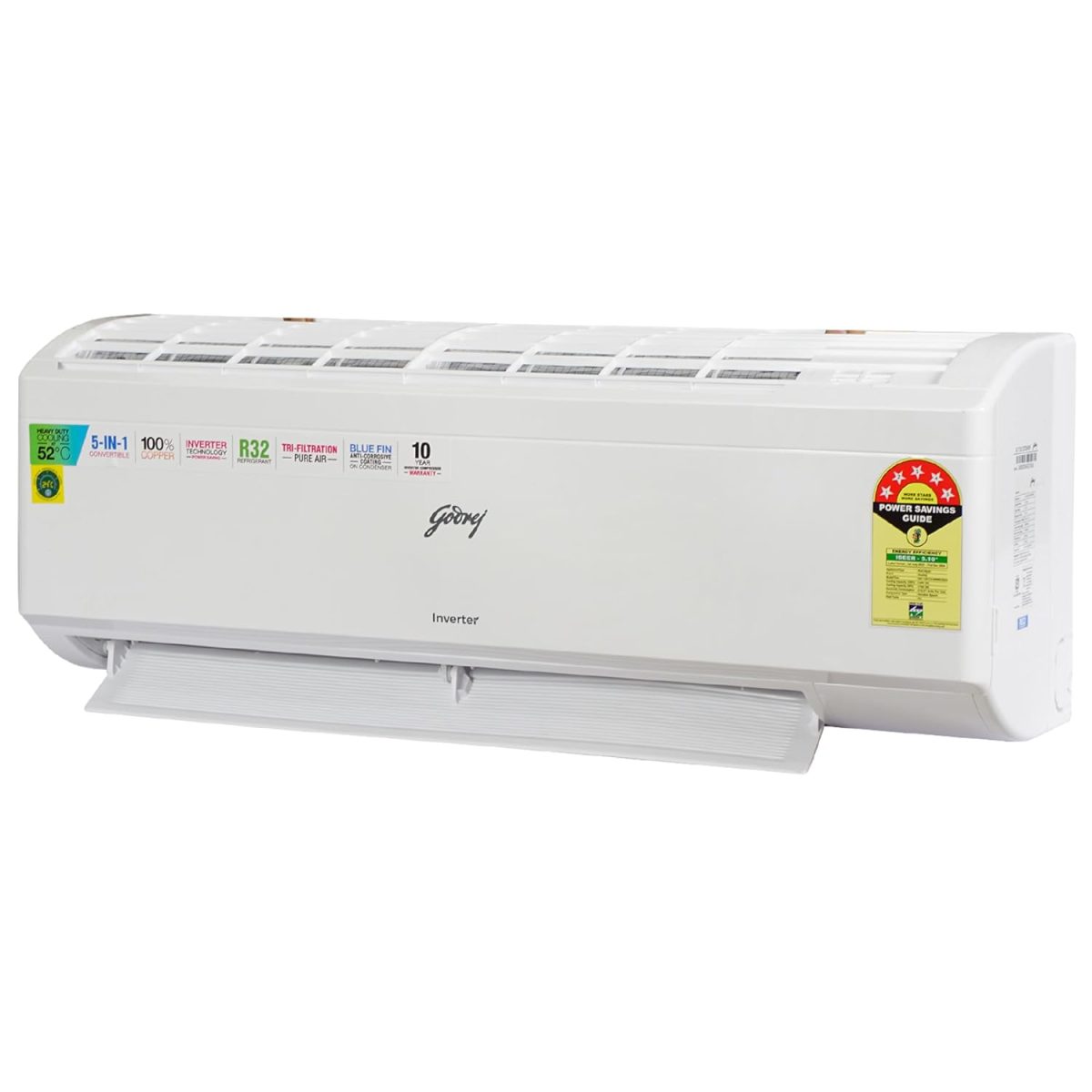 Godrej 1.0 Ton 5 Star Inverter Split Air Conditioner (SIC 12ITC5-WWR) - Image 2