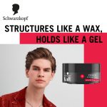 Schwarzkopf TAFT Power Hair Wax For Luminous Shine And Glossy Hair, Hold 5 Lasts 48 Hours, Easy to Wash Out With No Stickiness, For All Hair Types, No Greasy Residue - 75ML - Image 3