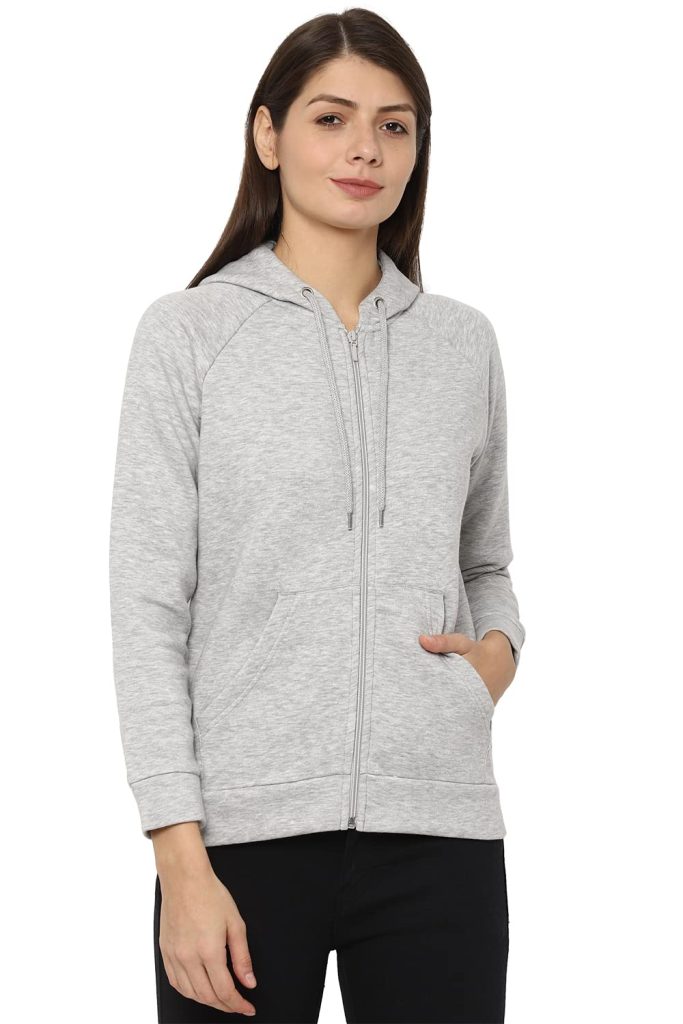 Allen Solly Women's Synthetic Hooded Neck Sweatshirt