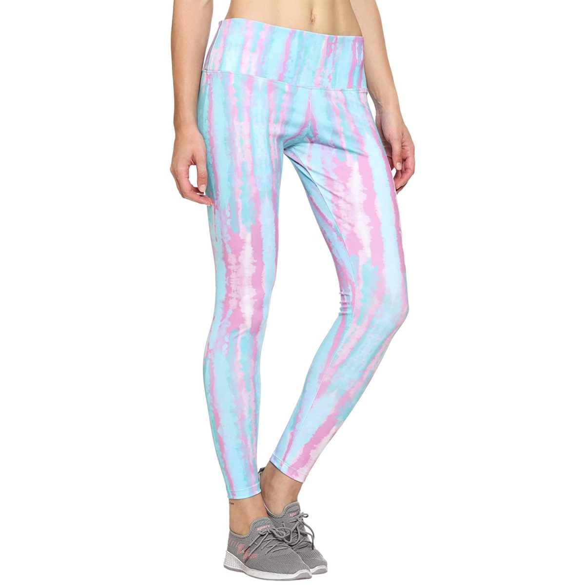 Urban Komfort Women's Slim Fit Poly Cotton Printed Seamless Track Pants for Yoga, Gym, Workout, Dance, Running | Tie & Die Print - Image 3