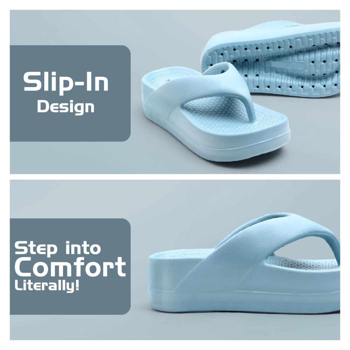MILESTOE Iris Women Comfortable Slippers | Ergonomic Footbed | Lightweight | Platform Heel | Cushioned Sole | Latest, Stylish and Trendy Flip-Flops for Girls and Ladies - Image 5