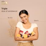 Santoor Royal Sandal Detan Pack | 3 Soaps (150g Each) + Free Serum (15ml) + Free Face Pack (20g) | 100% Sandalwood Oil & Powder | 3-Step Natural Detan | Reduces tan, Improves complexion, Even Skin Tone & Glow - Image 3