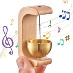 HASTHIP® Beech Wooden Door Chime with Brass Bell, Dopamine Door Bell for Home, Self-Adhesive Magnetic Doorbell, Serene Acoustic for Home & Shop, Shopkeepers Door Chime, Ideal Housewarming Gift - Image 9