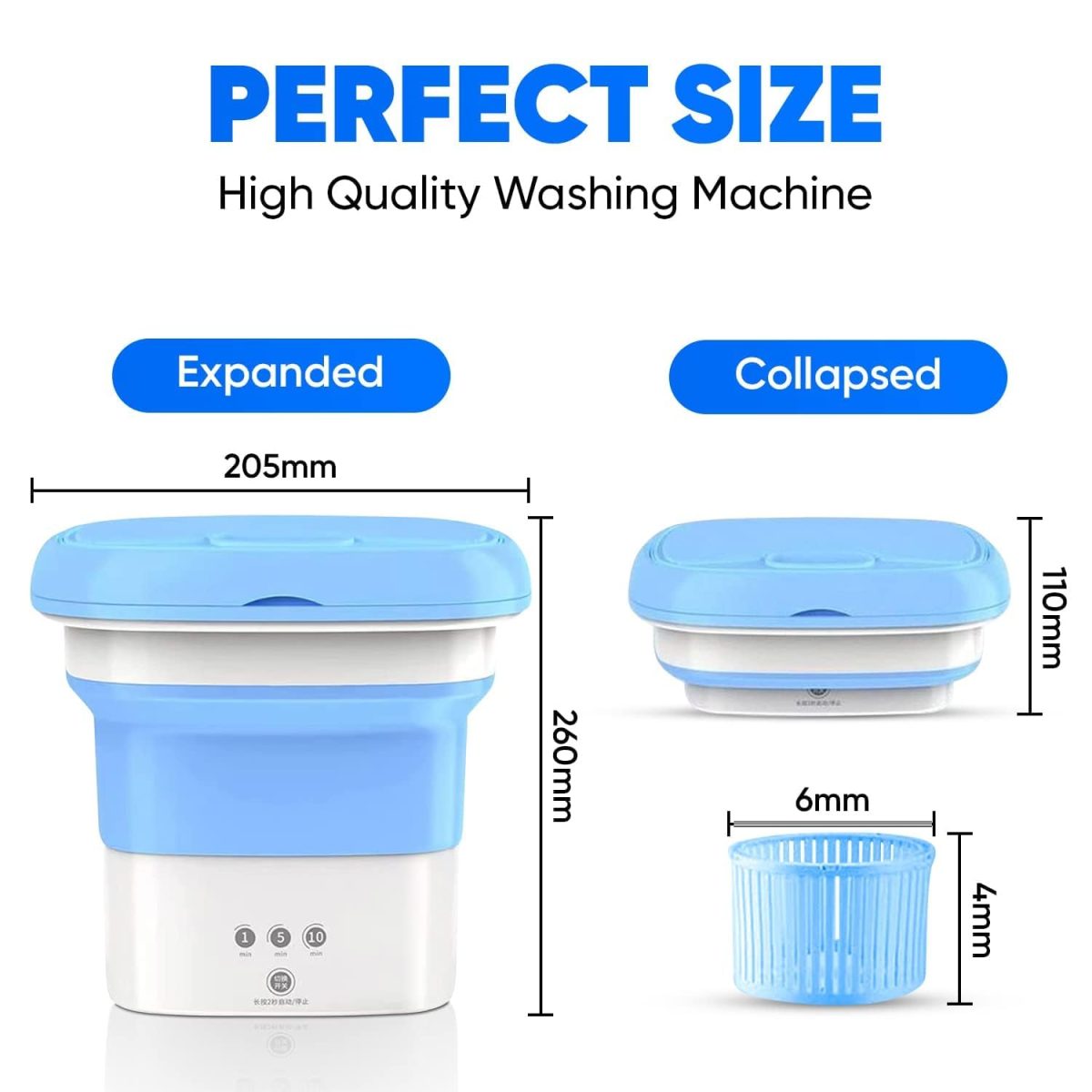 SPROUT SeMi AuToMaTiC FoLdInG 9L SmAlL MiNi WaShInG MaChInE WiTh DrYeR DeEp CLeAnInG FoR UnDeRwEaR WaShINg MaChInE5 - Image 3