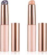 Hoyecl Silicone Lipstick Brush, 2 Pack Reusable Applicator With Cap, For Lip Balm, Gloss, Stick & Concealer