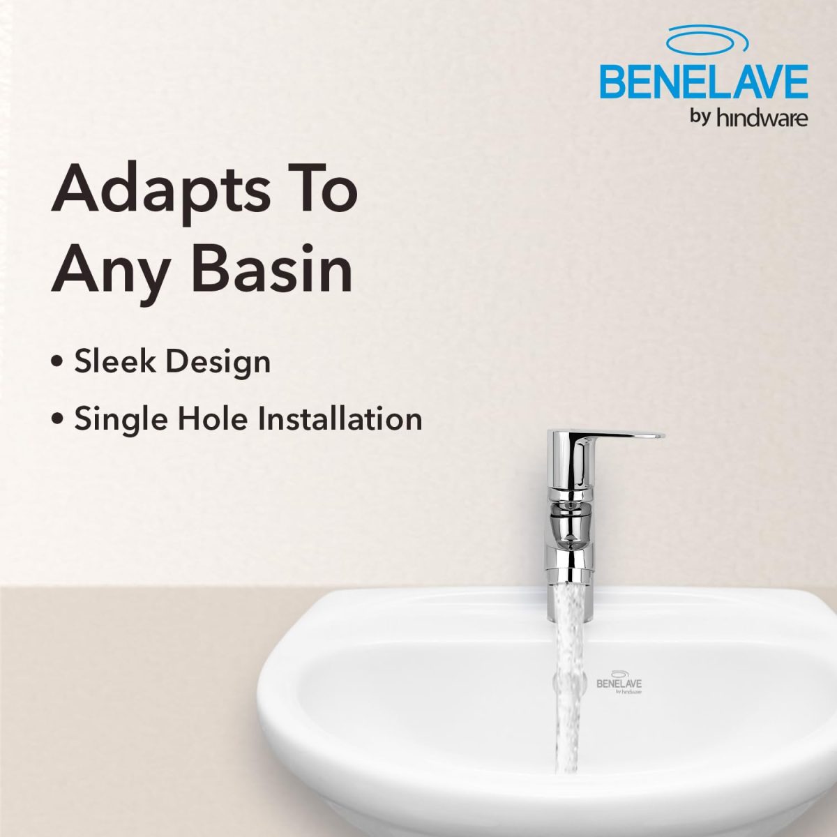 Benelave by Hindware Volga Pillar Tap for Bathroom, Brass with Chrome Finish | 7-Year Manufacturer Warranty - Image 4
