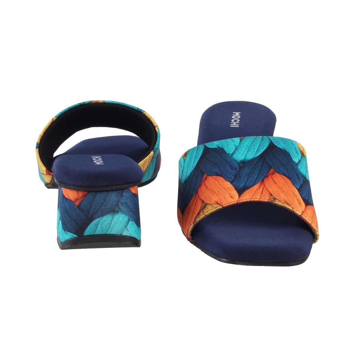 Mochi Women's Block Heel Multicolour Detail Fashion Sandal - Image 5