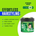 Set Wet Styling Hair Gel for Men - Party Shine, 250gm | Strong Hold, High Shine |For Short to Medium Hair| No Alcohol, No Sulphate - Image 3