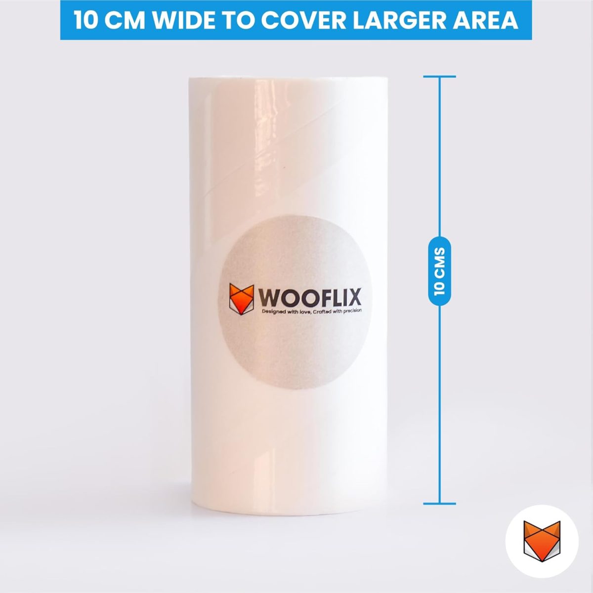 Wooflix Lint Remover with Handle, Protective Cover, and 2 Refills (120 Sheets) - Sticky Roller Brush for Clothes, Furniture, Carpet, Pet Fur, Dust, and Dirt - Image 5