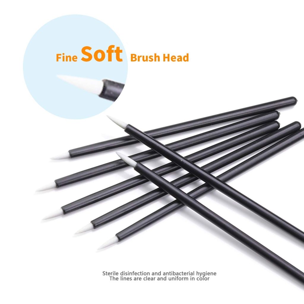 NESA® Disposable Eyeliner Brush Eye shadow Applicator Fine Point Eye Liner Pens Lip Liner brushs Cosmetic Wands Makeup Tool set (50 Brushes)