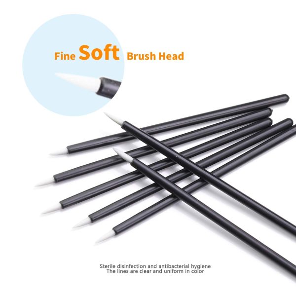 NESA® Disposable Eyeliner Brush Eye shadow Applicator Fine Point Eye Liner Pens Lip Liner brushs Cosmetic Wands Makeup Tool set (50 Brushes)