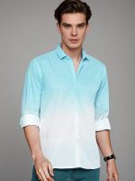 IndoPrimo Men's Cotton Shirt with Full Sleeves Spread Collar Classic Style Solid Pattern Regular Fit and Standard Length - Image 4