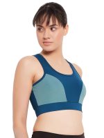 Clovia Women's Polyester Medium Impact Padded Racerback Sports Bra - Image 3