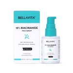BELLAVITA Niacinamide Face Serum | 10% Niacinamide, 0.5% Alpha Arbutin & Hyaluronic Acid | Treats Pigmentation | Repairs Skin Barrier | pH Balanced | Non-Irritating | Non-Sticky | Brightening Formula For Men and Women | 30 ml