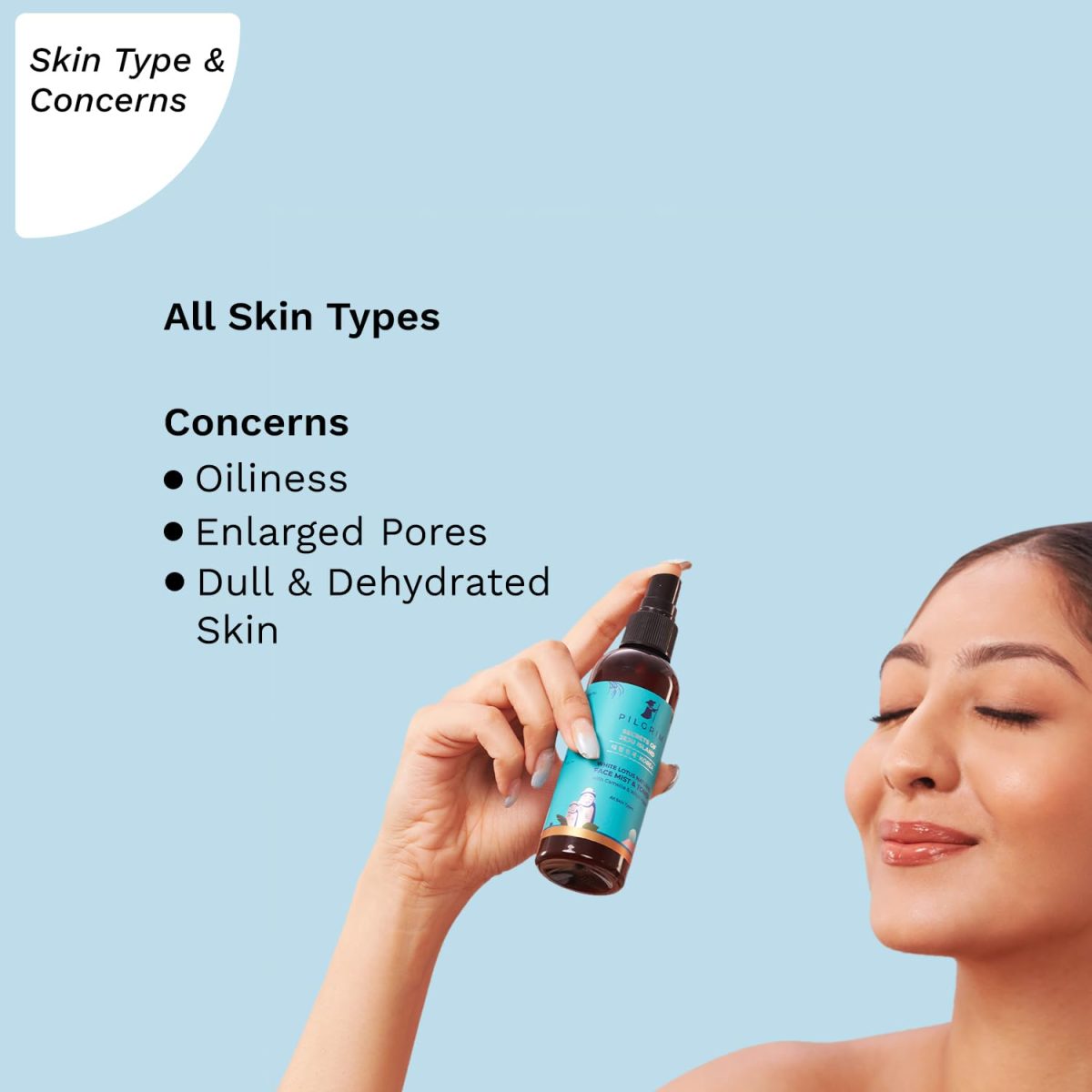 Pilgrim Korean Beauty White Lotus Refreshing Face Mist & Toner | Toner for glowing skin | Alcohol-Free Mist & toner for open pores Tightening | Korean skin care products | Women & Men | 100 ml - Image 5