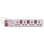 Anchor by Panasonic 4 way 6A Universal Socket with 3 Switch & 1 Master Switch | 4 Way Extension Board with 1.5 Mtr Extension Cord | Multi Plug Socket for Home Wall, Office (22568) - Image 3
