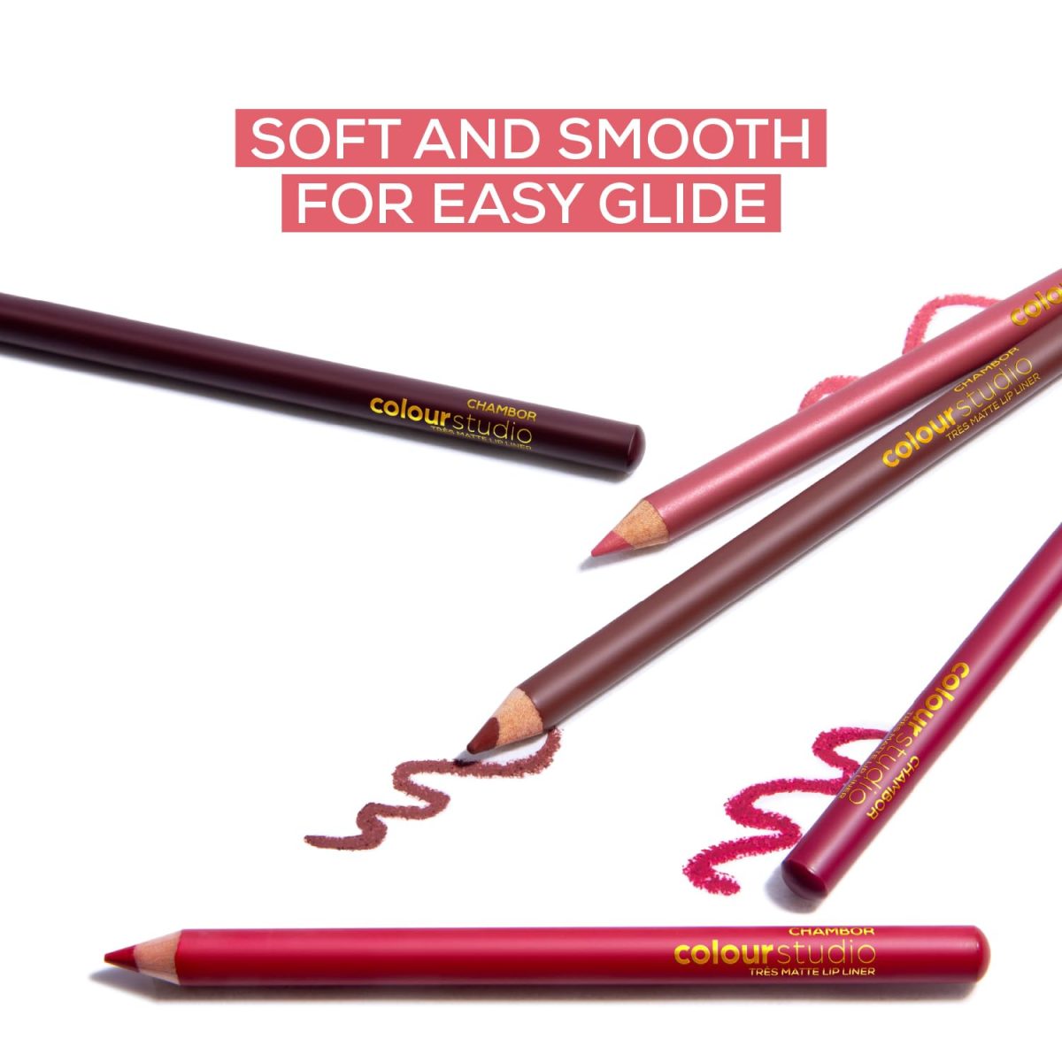 Chambor Colour Studio Tres Matte Lip Liner - 1.14 gms - 22 Rubie Rue - Image 5