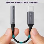 Amkette Type C to 3.5mm Audio Jack Connector | DAC Chipset | Kevlar Braided Cable | Compatible with iPhone 16,15 Series & Other Type C Phones | Premium Aluminum Build | Plug & Play Compatibility - Image 3