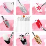 First Try Nail Art Painting Brush Set | Acrylic UV & Poly Extension Gel Drawing Polish Brush Tool Kit | Tips Builder Design Dotting Brushes DIY | Nail Art Decoration Accessories – 15 Pcs. (Pink) - Image 5