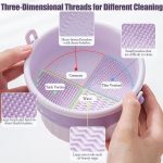 PREPSTO 3 in 1 Cleaning Mat with Brush Drying Holder, Silicone Makeup Brush Cleaner Mat Make Up Brush Cleaning Bowl Cosmetic Brush Washing Tool for Makeup Brush, Sponge, Powder Puff (multicolor) - Image 5