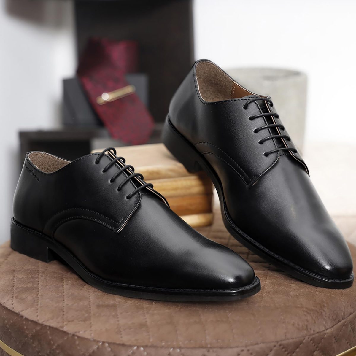 LOUIS STITCH Men's Italian Leather Shoes Handmade Formal Lace Up Derbies for Men (RXPL) - Image 3