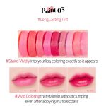 ETUDE Dear Darling Water Gel Tint for Lips, Eyes & Cheeks| Moisturising Lip Gloss| Non-sticky, Long Lasting, Waterproof, Smudgeproof|Korean Lip Tint| RD201-Tangerine Red- 5g - Image 3