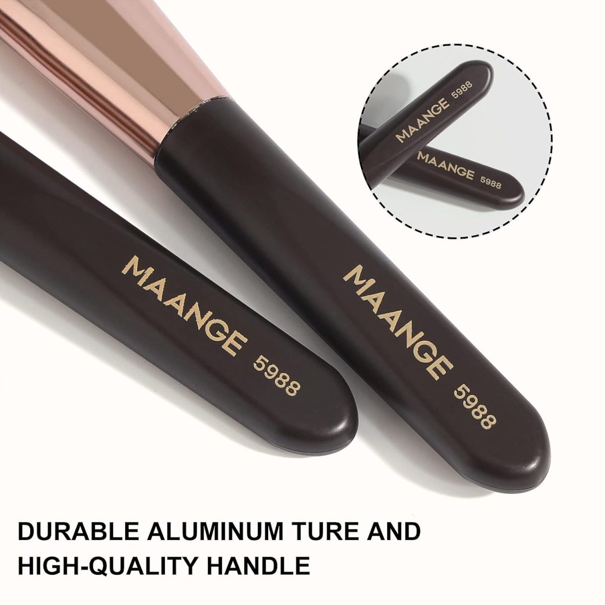 Makeup Brushes,MAANGE 10 PCs Professional Makeup Brushes Set(Brown) - Image 6