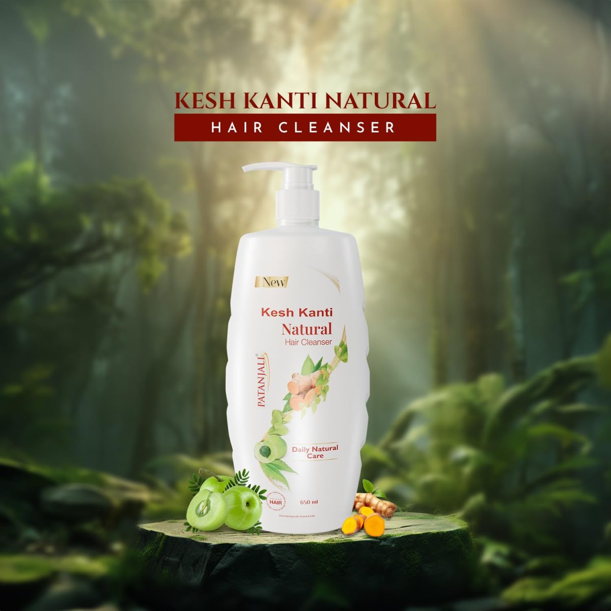 Patanjali Kesh Kanti Hair Cleanser Natural Shampoo, Herbal Care for Healthy Hair, Suitable for All Hair Types (650 Ml) - Image 6