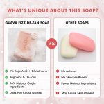 mCaffeine Brightening Tan Removal Soap - 1% Kojic Acid & Glutathione -Pack of 3x100g | Niacinamide, Glycolic Acid - Reduce Dark Spots | Tangy Guava Perfumed Bar | Moisturizing Bath Soap for Women, Men - Image 7