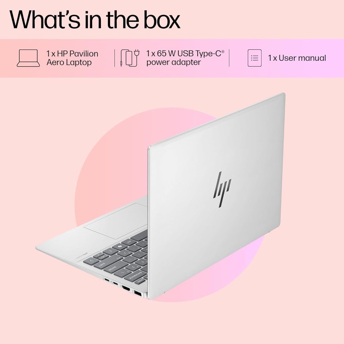HP Pavilion Aero, AMD Ryzen 5-8640U AI Laptop (16GB RAM, 512GB SSD), WUXGA, 13.3"/33.8cm, Win 11, Office 2021, Silver, 1Kg, AMD Radeon Graphics, Ultra-Light, 5MP Camera, bg0016AU - Image 12