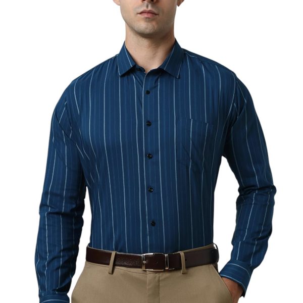 Van Heusen Men's Striped Slim Fit Shirt