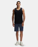 Jockey Men Super Combed Cotton Blend Regular MV06 Solid Low Neck Active Wear Tank Top with Breathable Mesh and Stay Fresh Treatment - Image 4