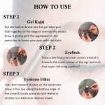 Aegte 3in1 3D Gel Kajal Eyeliner Eyebrow Filler Smudgeproof & Waterproof with Almond & Biotin Long Lasting formula - Image 5