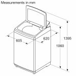Bosch 10 kg 5 Star Fully Automatic Top Load Washing Machine (WOI105B0IN, Grey) - Image 6