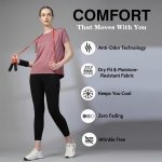 CHKOKKO Women's Polyester Regular Fit Round Neck Gym Sports T-Shirts - Image 2